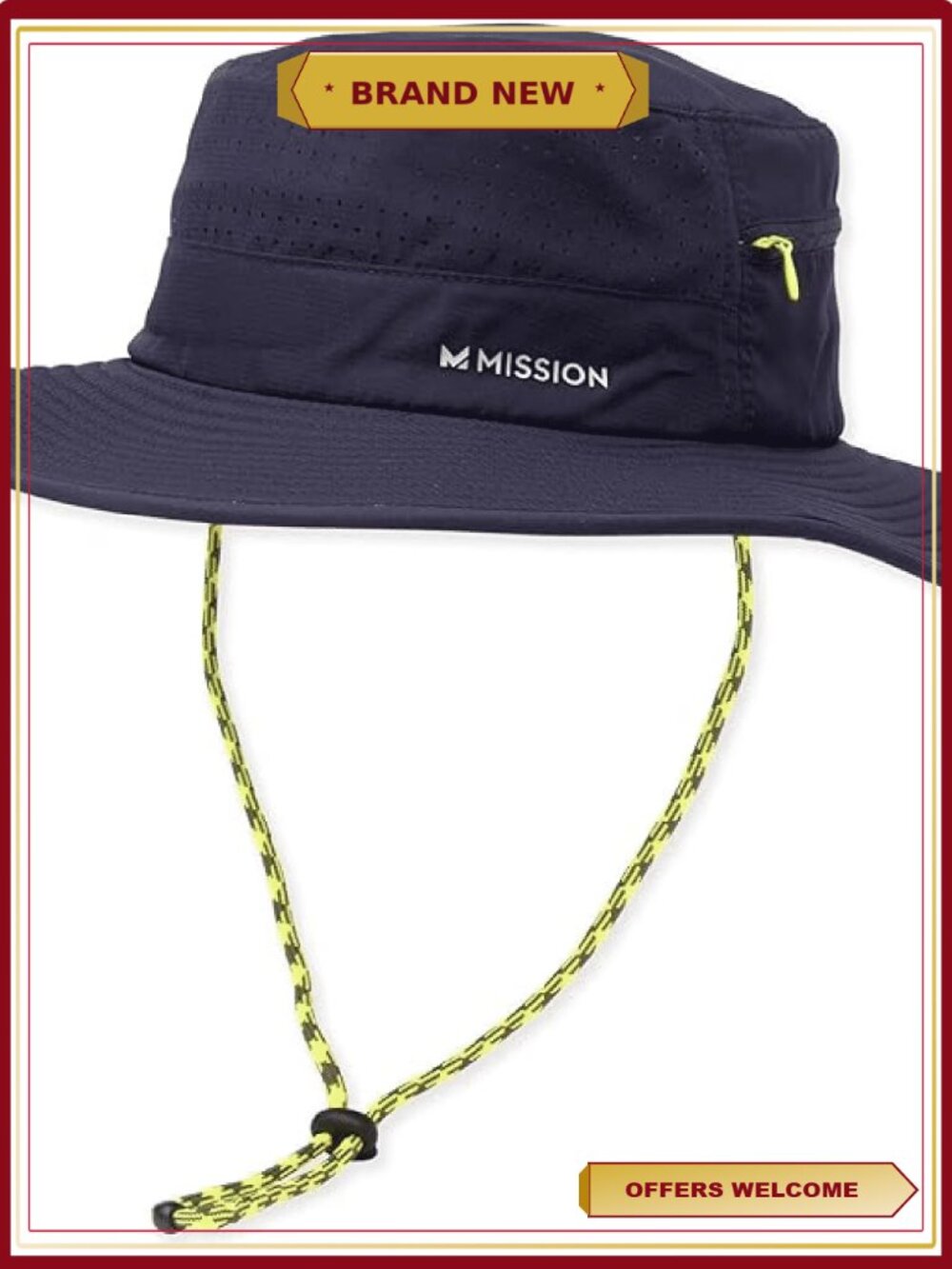 Unisex Cooling Hydroactive Boonie Hat Wide-Brim UPF 50